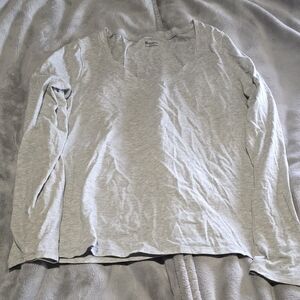 Gray Long Sleeve Top